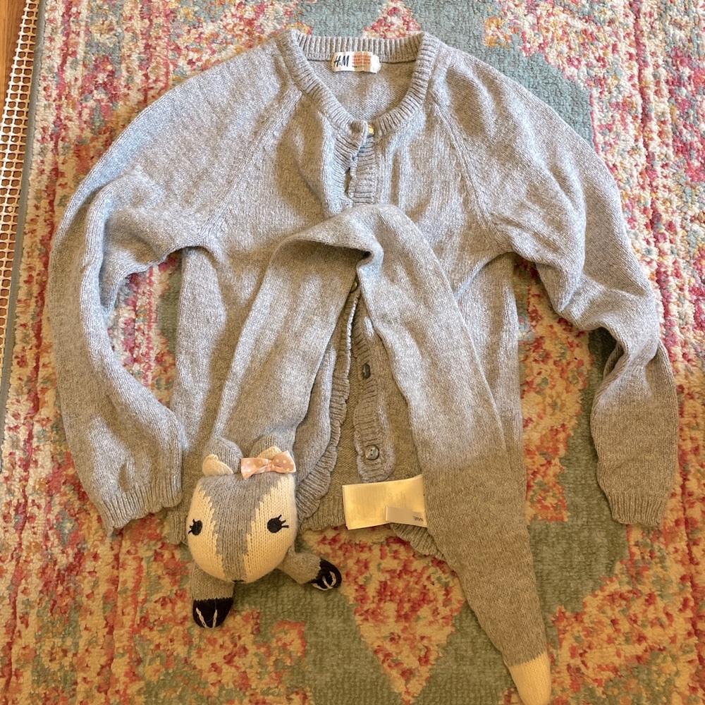 3/$20 H&M Sweater with Fox Scarf